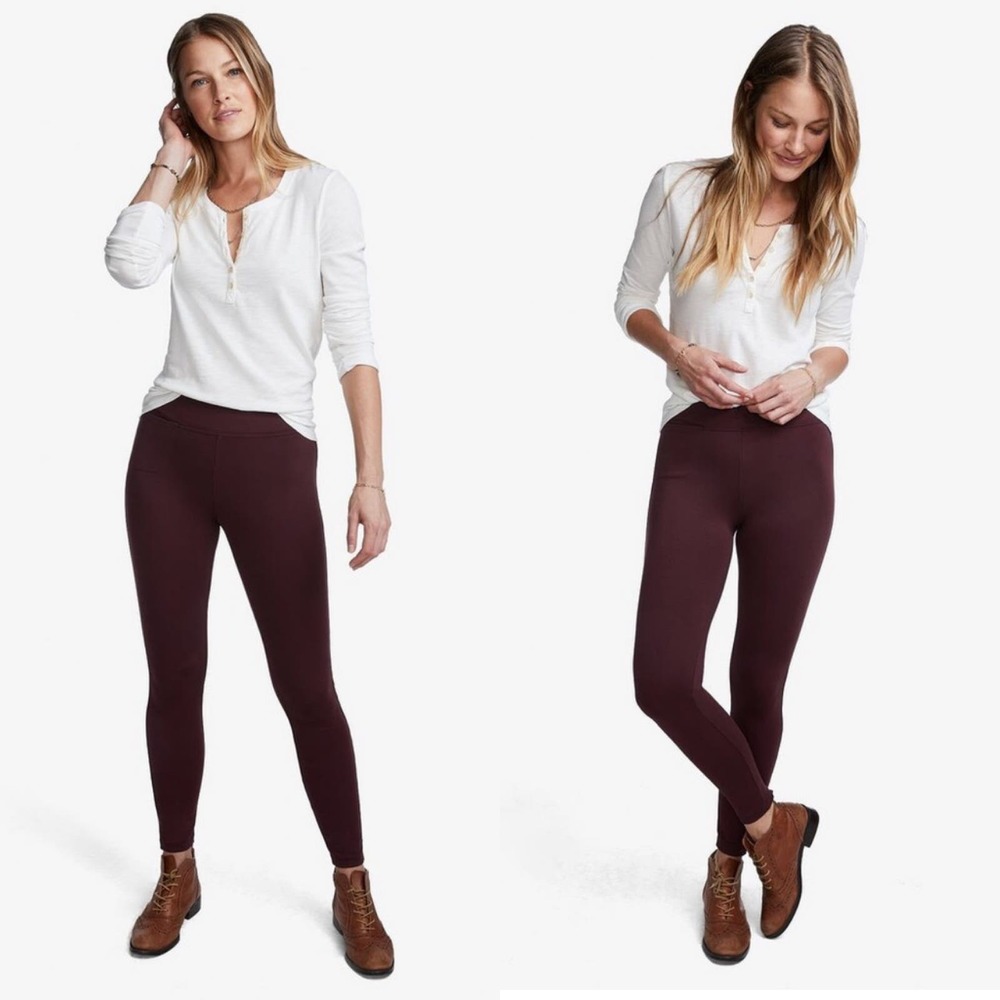 American Giant Women's Burgundy Leggings